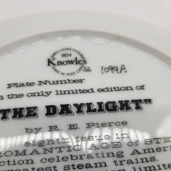 Romantic Age Of Steam Knowles Collector Plate Train Engines The Daylight - Picture 9 of 9
